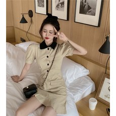 베이비돌원피스 여성원피스 벌룬소매 베이비카라 짧은치마