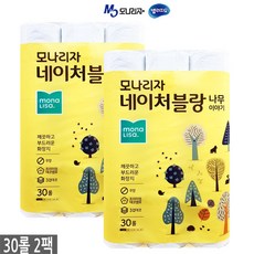 모나리자 나무이야기 3겹데코 27m x 30롤 롤화장지, 2팩, 1개