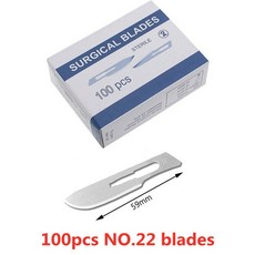 우드카빙나이프 우드카빙칼 20-100 개 NO.20-NO.25 무균 의료 외과 블레이드 절단 전화 PCB 수리 DIY 조각, 12 100pcs NO.22