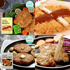 국산돼지 통등심 치즈 통새우 돈까스 육쪽마늘 떡갈비 5팩+5팩, 통등심돈까스5팩 and 육쪽마늘떡갈비5팩