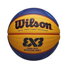 Wilson 농구 공 Fiba 3X3 공식 게임 공 2020 WT 크기 : 6 합성 가죽 실내 및 실외용 노란색 / 파란색, 단일옵션