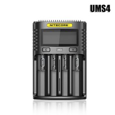 NITECORE UMS4 배터리 충전기 QC 고속 충전 4A 4 슬롯 출력 LCD 디스플레이 18650 14500 16340 26650 21700, 01 UMS4