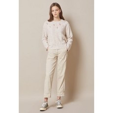[갤러리아] 지컷[20 f/w]플라워 자수 케이블 니트(7210450039)