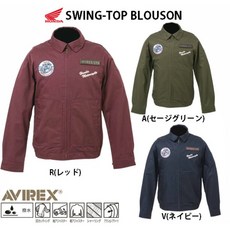 Honda AVIREX SWING-TOP BLOUSON 혼다 AVIREX 스윙 탑블루종 0SYTN-25A 봄여름 라이딩 자켓, V(네이비)