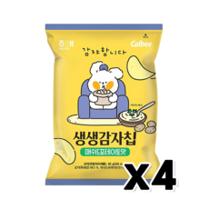 혀땳은앙꼬 생생감자칩 매쉬드포테이토맛 봉지스낵 60g x 4개