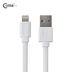 OK부품 케이블 젠더 WT476 MFi 공식인증 iOS폰 5 케이블 Flat 1M 데이터 충전 White, 본상품 선택