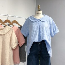 둥근카라블라우스