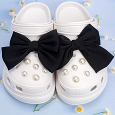 퍼니펀 퍼비츠 블랙 리본 진주 보석 파츠 12p 세트