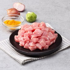 [안동참마돼지] 무항생제 1+등급 냉장 등심(카레용)500g, 500g, 1개