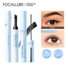 FOCALLURE 3D 아이브로우 젤 크림 2 in 1 아이라이너 펜슬 3 가지 색상 방수 오래 지속되는 눈썹 포마드 인핸서 메이크업 화장품, 없음