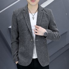 POMTOR 봄가을 정장 코트 남자 슬림핏 정장 재킷 코트