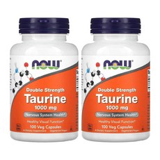 나우푸드 타우린 더블스트렝스 NOW Taurine 1000mg 100캡슐 2병, 2개, 100정