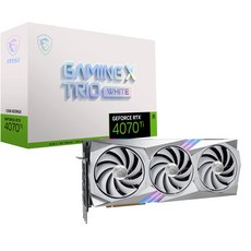 MSI 그래픽 보드 GeForce RTX 4070 Ti GAMING X TRIO WHITE 12G VD8417