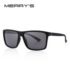 MERRYS 디자인 남성 선글라스 패션 안경 100 UV 보호 S8225, C02 Matte black, 1개