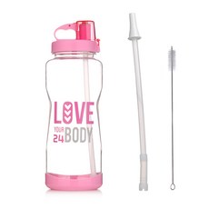 코보틀 러브물통 2리터 + 빨대1P + 전용세척솔1P, 2L, 실속set 핑크