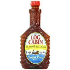 Log Cabin Sugar Free Syrup 24 Fl Oz (Pack of 4) Log Cabin 무설탕 시럽 24 Fl Oz (4팩), 4개