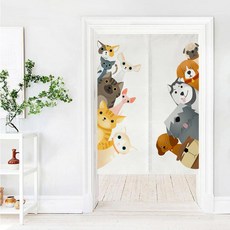 보테니컬 행잉 가리개 커튼 일본 주방 가정용 업소용, AA_전체 너비 65 높이 70CM