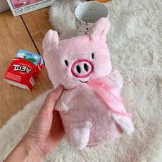 떨샵 돼지 무릎담요 극세사 학생담요 캐릭터 인형담요 캠핑블랭킷
