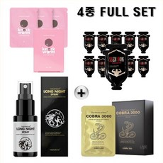 [디쓰원] 쏘팔메토 롱타임 파워 스프레이 20ml + 쎈놈 1.5g x 10p + 코브라3000 3ml x 10p + 노크 미 웜 핫 바디젤 4g x 3p [4종 풀 세트 상품], 1개