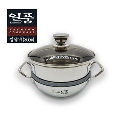 *선착순 후기이벤트 진행중*키친아트 국산 스텐 304 통3중 인덕션 찜기 찜솥 찜통 찜냄비 2단, 2단 20cm, 1개