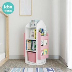 회전형책장 책장 곰실목 어린이 책꽂이 가정용 아기 그림책꽂이 360도 회전 선반, 09 2단 완구 선반