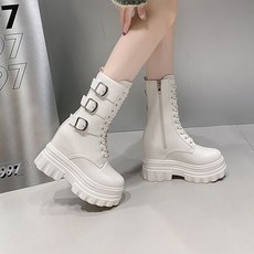 12cm 통굽 워커 부츠 플랫폼 신발 힐워커 키높이 여성용