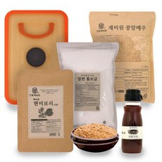 [더조은푸드][안동제비원] 된장만들기 세트 7kg (메주정제염현미보리가루생수씨간장보관통), 없음, 1세트