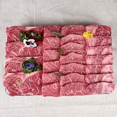 자연식탁 투뿔 한우 1++ 한우 선물세트 1kg(등심500g 살치살200g 특수부위랜덤300g) 단품 상품 이미지