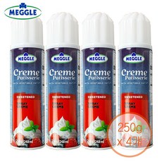 메글레 creme 스프레이 식물성 휘핑크림, 4개, 250g