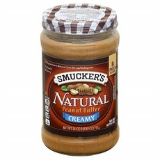 스머커즈 천연 크림 땅콩 버터 Smucker s Natural Creamy Peanut Butter 26oz(737g), 1개, 737g