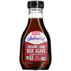 Wholesomes Sweeteners - Organic Blue Agave Raw 11.75 oz l Wholesomes 감미료 - 유기농 블루 아가베 생 11.75 온스 액, 333g, 1개