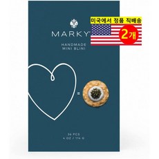 Marky's Caviar 카나페용 트래디셔널 캐비아 블리니스 36개입 114g 2개