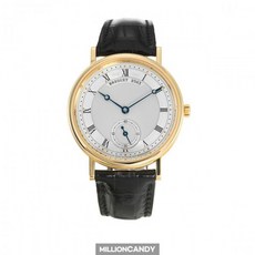 브레게 클래식 핸드와인딩 18K 골드 5907BA/12/984 실버 34.6mm
