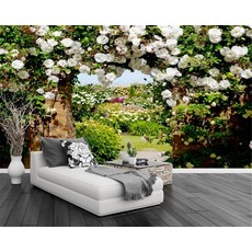 Beibehang 3D 사진 벽지 장미 복도 목가적 인 꽃 벽화 침실 거실 소파 TV 벽 벽지 3 d|tv background wallpaper|background wallpa, 1개, 단일
