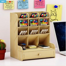 준의몰 북유럽 DIY 조립 책상펜홀더 필통 원목멀티연필꽂이 키덜트 미니수납정리함 집콕놀이, 일반형