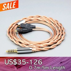 3케이블 잭 젠하이저 HD580 HD600 HD650 HDxxx HD660S HD58x HD6xx LN007972 용 이어폰 케이블 타입 6 756 코어 차폐 7n Litz OCC, [02] 1.6m, [05] XLR 4 Pole Male, 1개