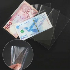 ♡EO♡ 지폐 지폐홀더 100Pcs 동전 앨범 PVC 종이 돈 코인 수집 지폐 홀더 수집 보관 비닐 ♡EO♡, EO옵션지폐홀더 BL08996EO옵션