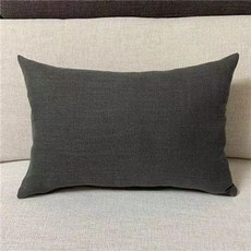 CNTCSM 직사각 쿠션 두꺼운 린넨 순색 소파 쿠션 쿠션 사무실 의자 허리 보호대 심 포함 등받이 쿠션, 짙은 회색, 40*60코어 함유