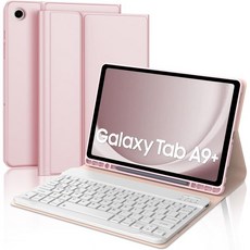 보리위안 삼성 갤럭시탭 A9 플러스 5G 11인치 2023 SM-X210/X216/X218 - S펜 거치대 부착 분리형 무선 블루투스 키보드 폴리오 스마트 커버 핑크
