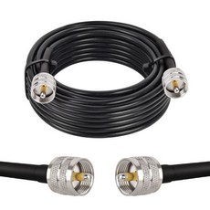 MOOKEERF PL259 UHF 케이블 24m8피트 CB 동축 케이블 RG58 CB 케이블 UHF 수 수 CB 라디오 햄 라디오 아마추어 라디오 안테나 분석기 SWR 미터용, 18FT_1, 1개