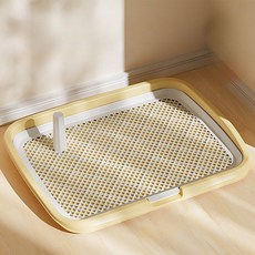 반려견 배변판 화장실 소형견 중형견 대형견 마킹 기둥 포함 강아지 배변패드, 54x45x13cm 울타리 청록