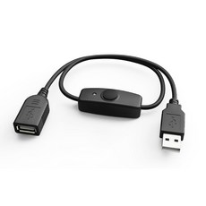 USB 스위치 2.0 여성 남성 확장 케이블 리드 전원 켜기/끄기 스위치 USB 데이터 연결