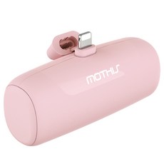 모디스 미니 무선 일체형 보조배터리 5000mAh, MOTHIS-M50008P(8핀), 핑크