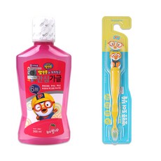 뽀로로 어린이 안심가글 딸기향 + 뽀로로 피규어칫솔, 1세트, 300ml