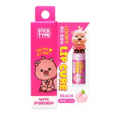 뽀로로 립큐어스틱 4종 택1, 루피 피치향 2.5g, 1개