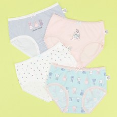 스콕스 여아용 삼각 팬티 4종 세트