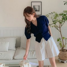 부클반팔가디건