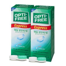 옵티프리 익스프레스 렌즈 세정액 355ml x 2p + 렌즈케이스 2p, 1세트