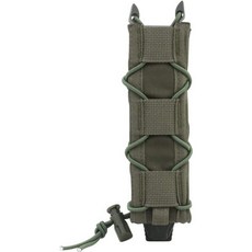 악의 클립이 있는 택티컬 9MM 단일 확장 매거진 파우치 MOLLE Mag 홀스터 캐리어 사냥 장비 홀더, Green, 1개