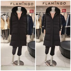 후라밍고 거위구스다운롱패딩코트